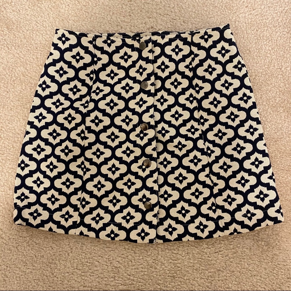 A-line Topshop Patterned Skirt